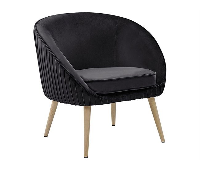 Beliani Poltrona de leitura TROMSO Preto