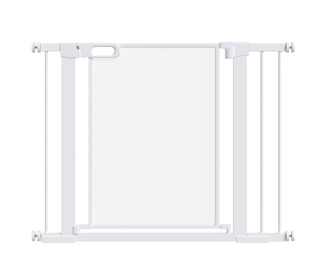 Barreira de Segurança Aço e ABS PawHut Branco