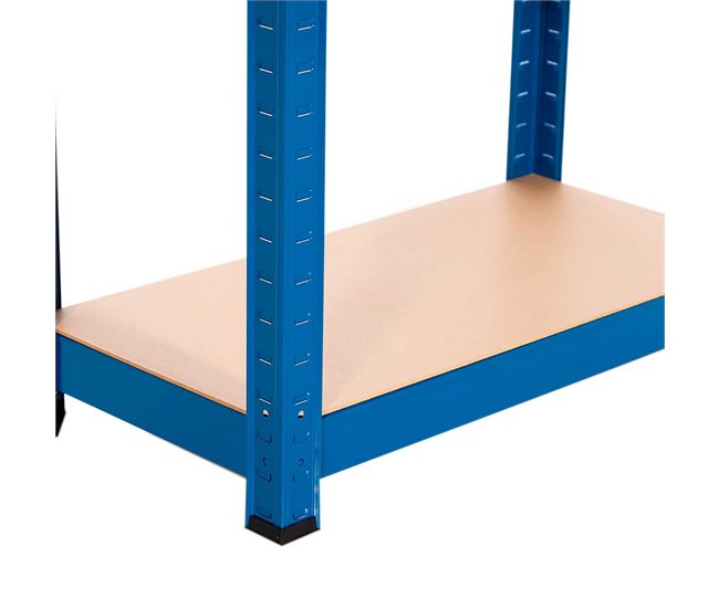Pack 2 Prateleiras Metálicas com 4 Prateleiras Ajustáveis 60 Azul