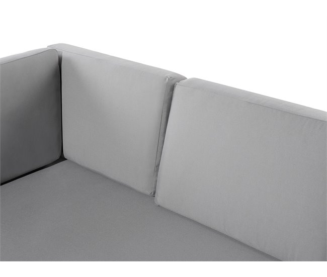Beliani Conjunto lounge CASTELLA Cinza