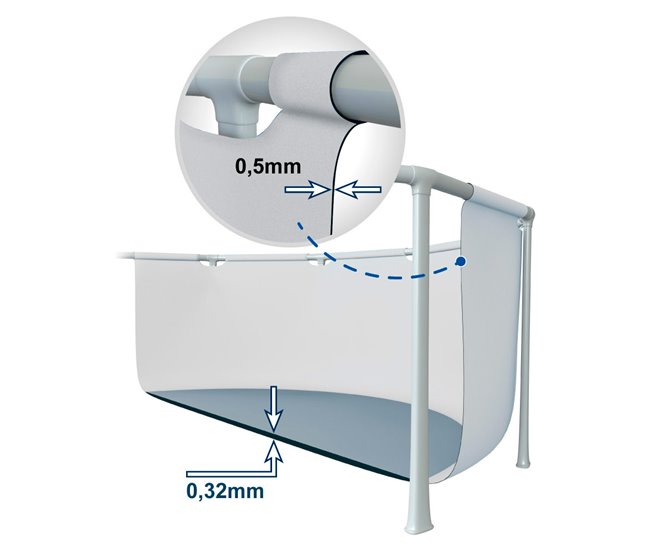 intex piscina redonda amovível prisma moldura 366x76 cm gama Cinza
