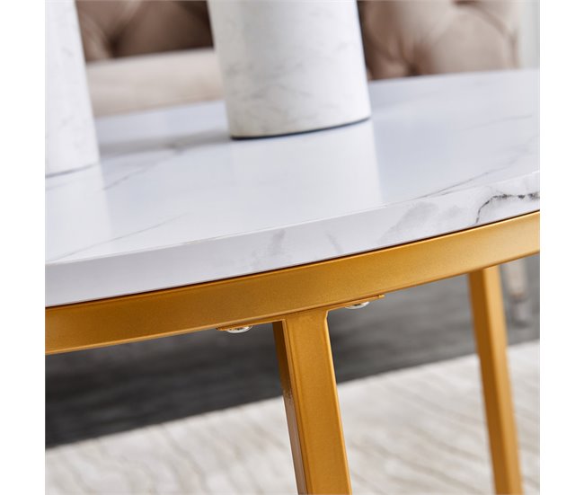 Mesa de centro, mesa de sala, mesa de sofá. 80x60 Branco