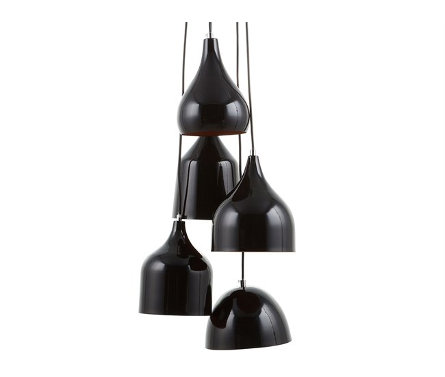 Beliani Candeeiro de tecto SAVIO Preto