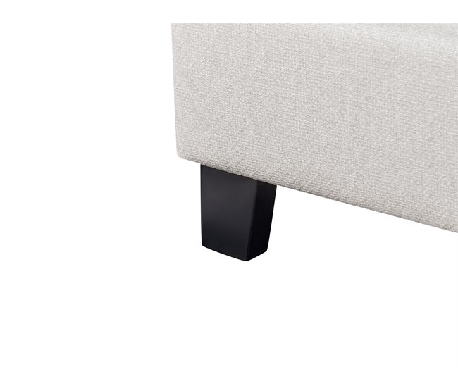 Beliani Cama com estrado Poliéster ROANNE 190x213 Cinza Claro