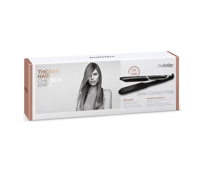 Ferro de Cabelo Sleek Control Wide Preto