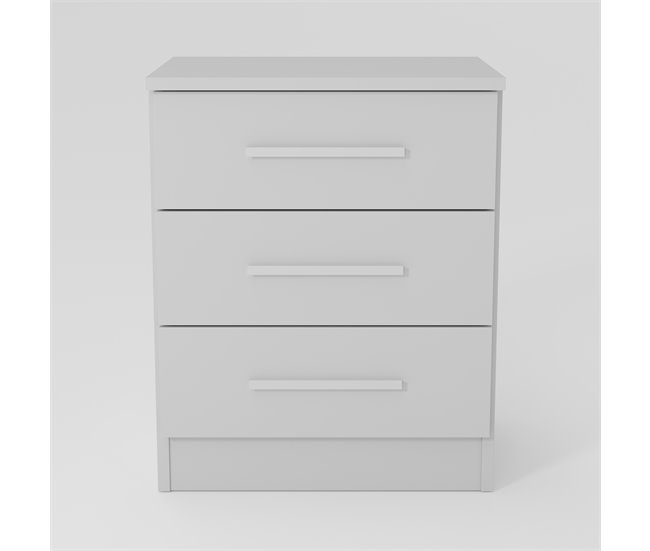 Mesa de cabeceira DREAM 3 gavetas 56x45x36cm Branco