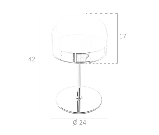 ANGEL CERDA Candeeiro de mesa em aço e vidro transparente Dourado