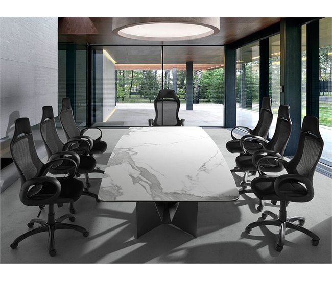 ANGEL CERDA Cadeira de escritório giratória em tecido preto Preto