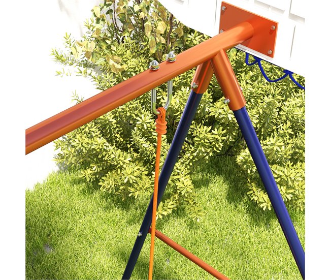 Baloiço para Crianças Aço, Polietileno Outsunny Multicor
