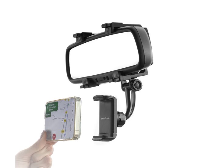 Suporte de Smartphone para o Espelho Retrovisor Preto