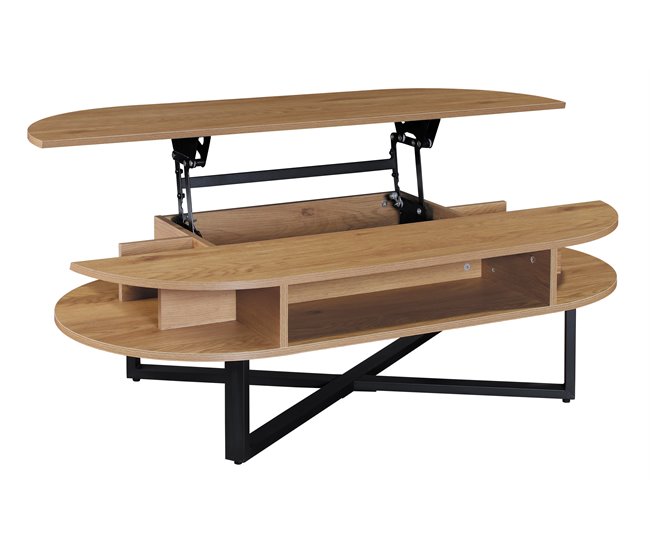 Mesa de centro elevável cor carvalho LIA Carvalho
