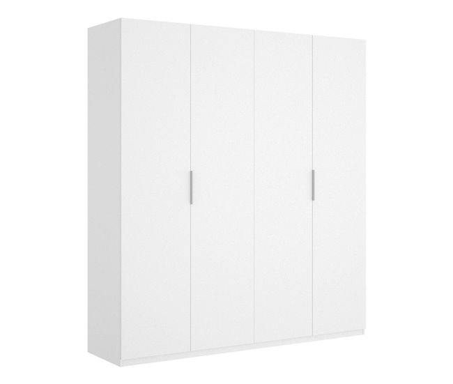 Guarda-roupa grande com efeito de madeira Branco