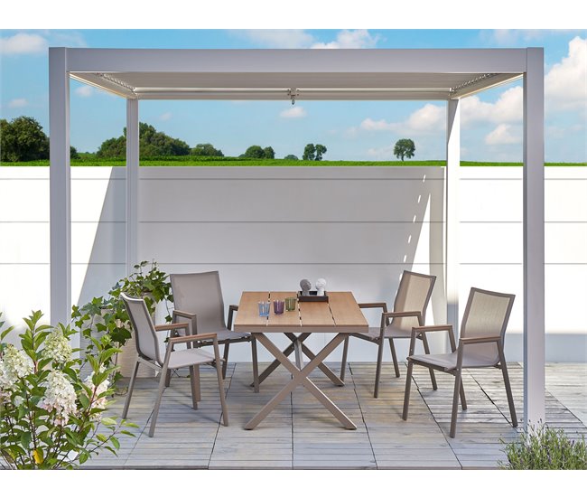 Beliani Pérgola de jardim FORNOLI 310x310 Branco