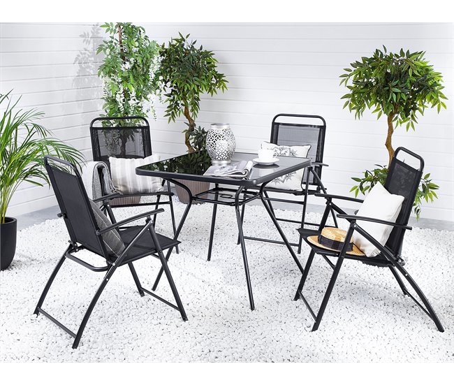 Beliani Cadeira de jardim LIVO Preto