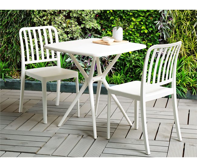 Beliani Mesa de jardim SERSALE Branco
