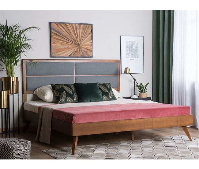 Beliani Cama MDF POISSY 167x202 Cinza