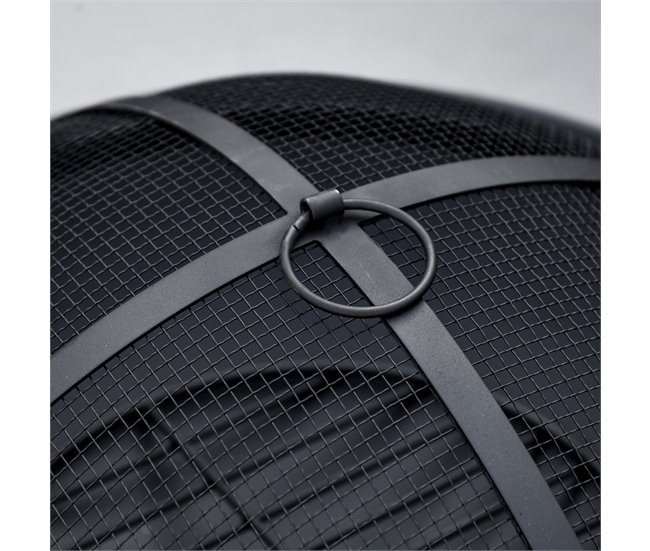 Braseiro de Exterior Metal Outsunny Preto