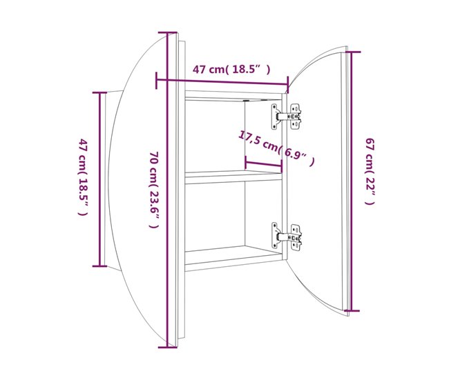 armário de casa de banho 70 Branco