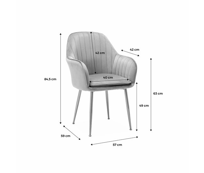 Conjunto de 2 poltronas de veludo com pernas de metal Rosa