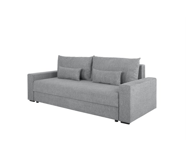 Sofá-cama PIA 3 lugares com arca cinzento Cinza