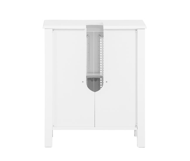 Armário de lavatório com 2 níveis e 2 portas BZR35-W SoBuy Branco