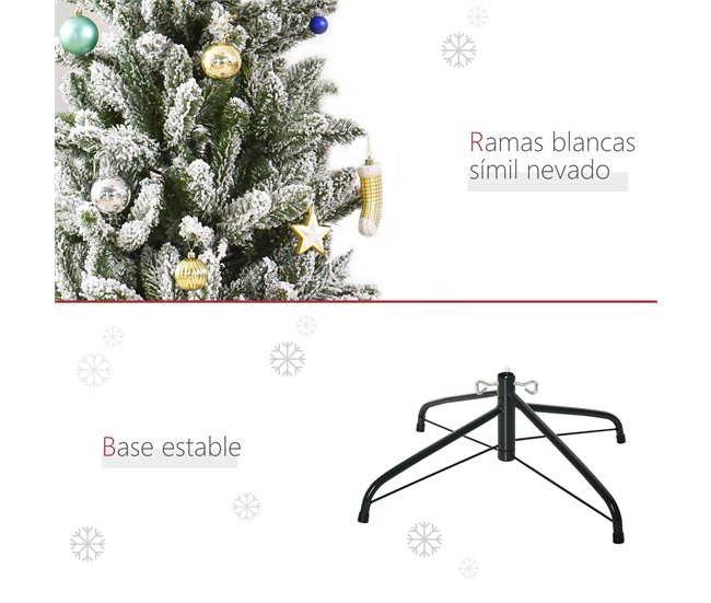 Árvore de Natal PVC e Aço HOMCOM, casa - natal Multicor