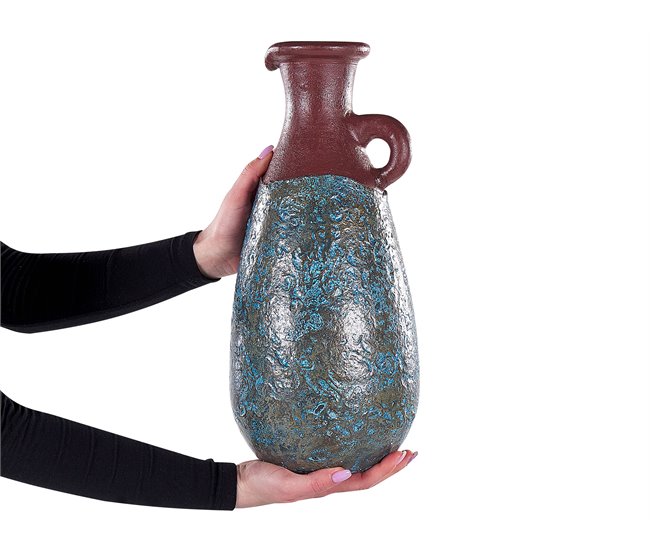 Beliani Jarro decorativo VELIA Azul