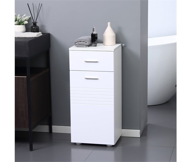 Armário Casa de Banho Melamina de Madeira kleankin 35 Branco