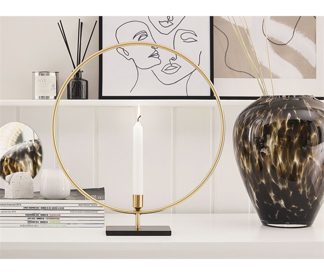 Beliani Candelabro SERAM Dourado