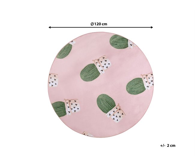 Beliani Pelos curtos ELDIVAN 120x120 Rosa
