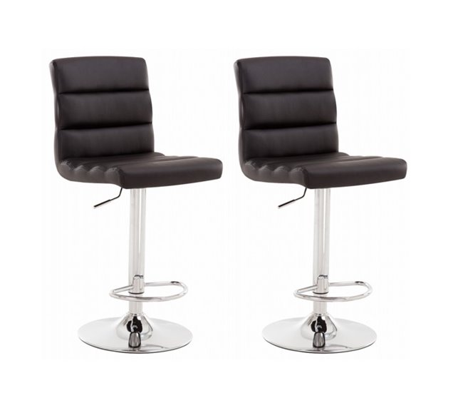 Conjunto de 2 bancos ajustáveis PALM Preto