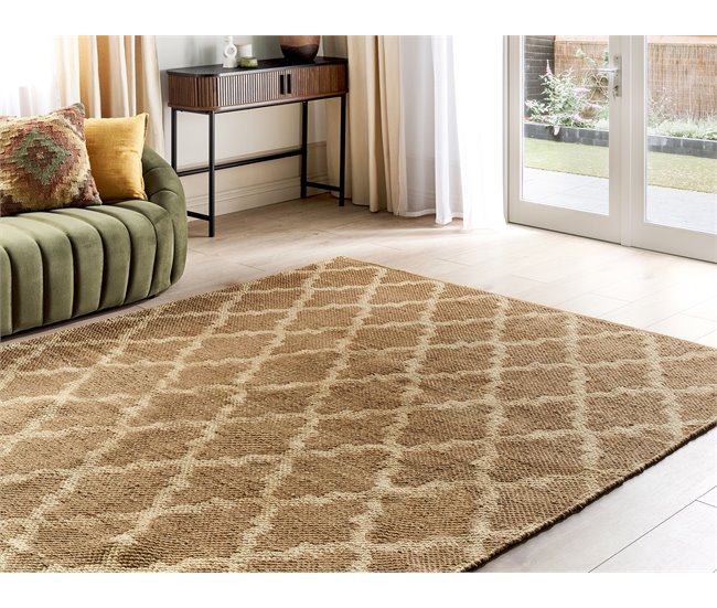 Beliani Entrelaçado MERMER 200x300 Bege