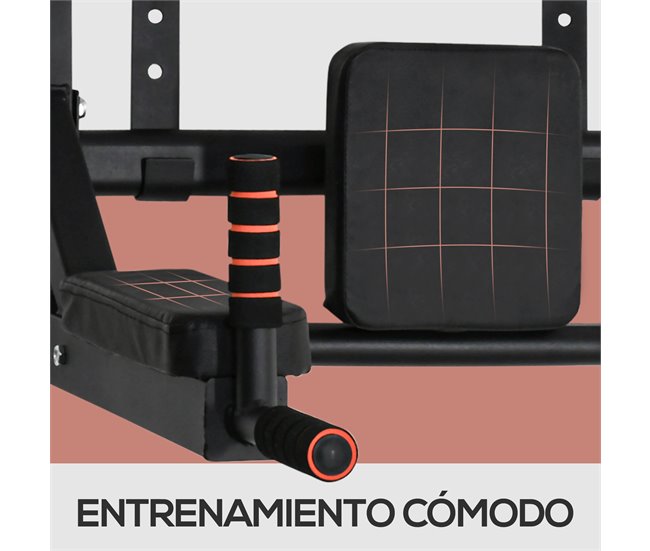 Barra de Elevações de Parede Aço HOMCOM Preto