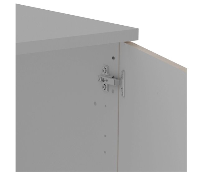 Módulo de cozinha inferior Eko A Armário Jackson Branco/ Madeira