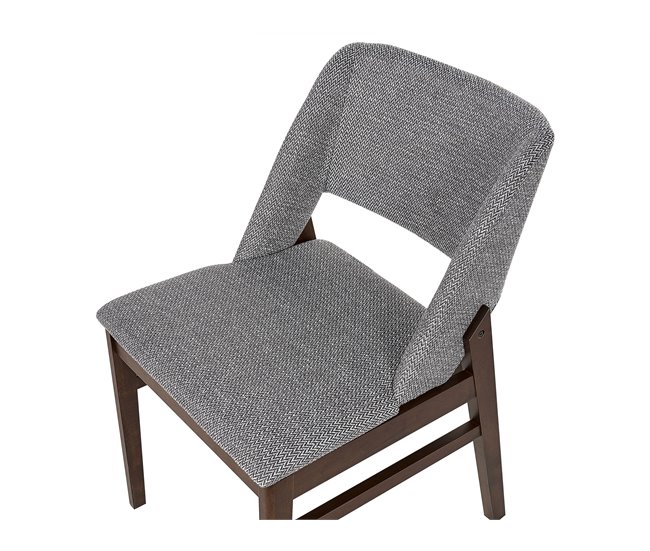 Beliani Silla de comedor BELLA Cinza Claro