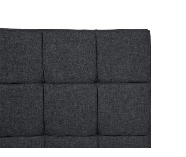 Beliani Cama com estrado Poliéster MILLAU 300x214 Cinza Escuro