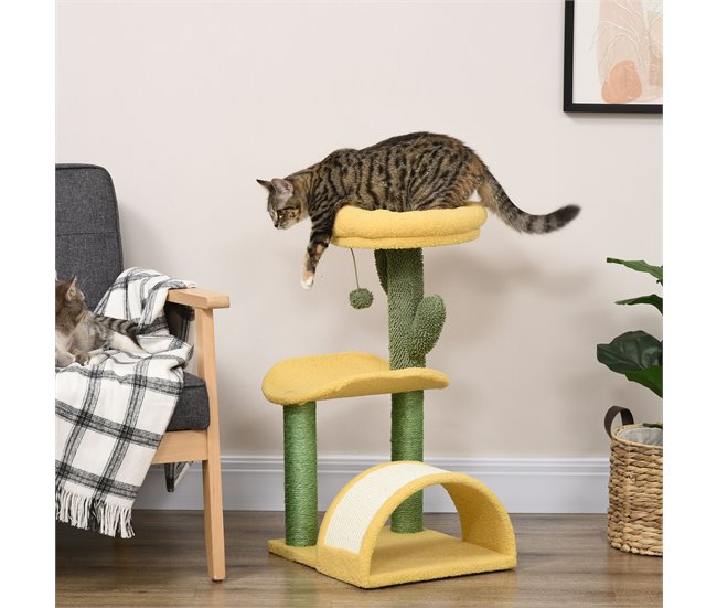 Árvore Arranhador para Gatos Amarelo