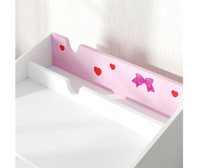 Secretéria e Cadeira para Crianças MDF AIYAPLAY 69x50 Rosa