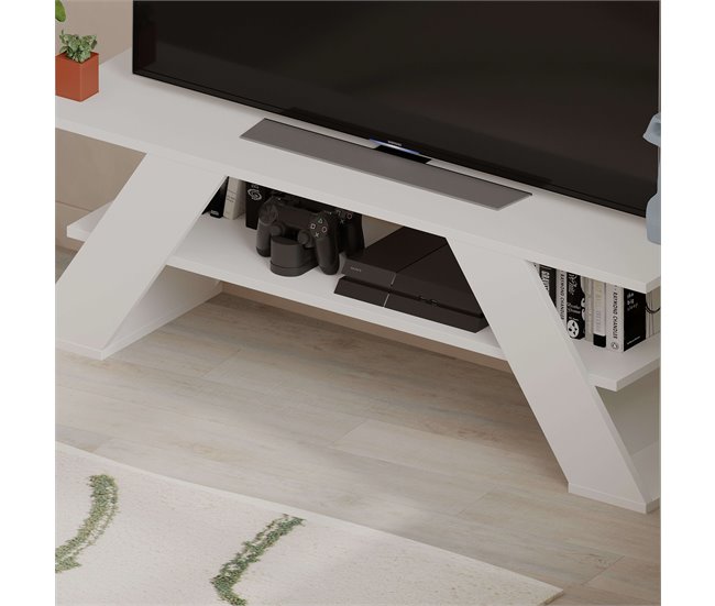 Balanço TV Mesa Sala de Estar Sala de Jantar 120 Branco