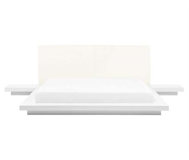Beliani Cama de água MDF ZEN 308x229 Branco