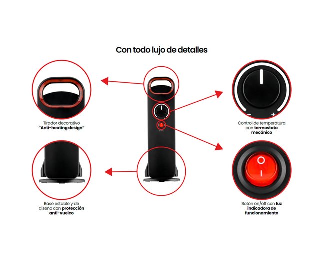 Radiador a óleo Infiniton HORM-N10 3 níveis de potência 900W Preto