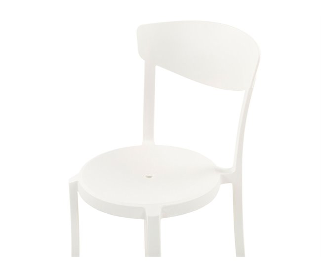 Beliani Cadeira de refeição VIESTE Branco