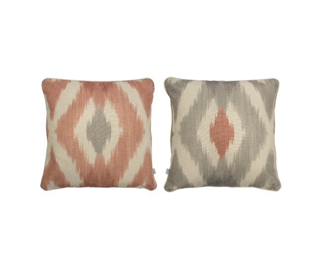 2 Capas de almofada 85% algodão 15% linho FORMENTERA QUADRADO Rosa