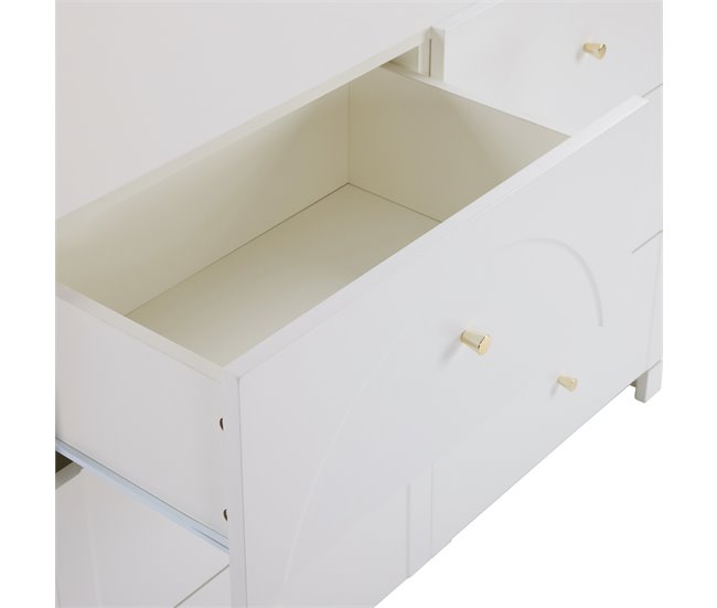 Aparador com 6 gavetas Branco