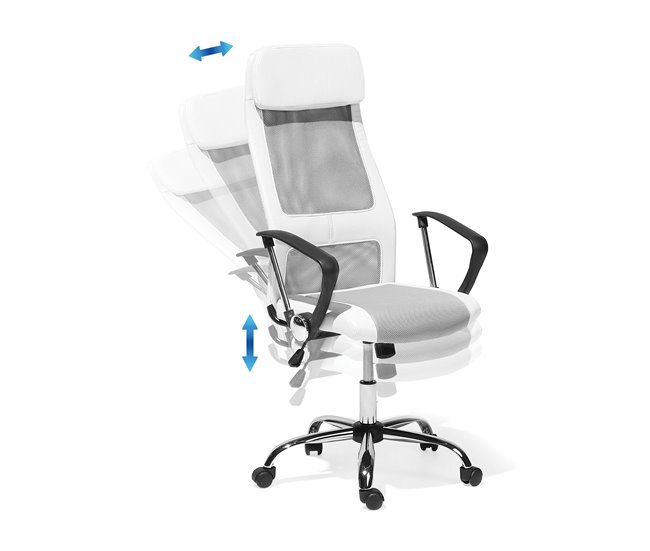 Beliani Cadeira de escritório PIONEER Branco