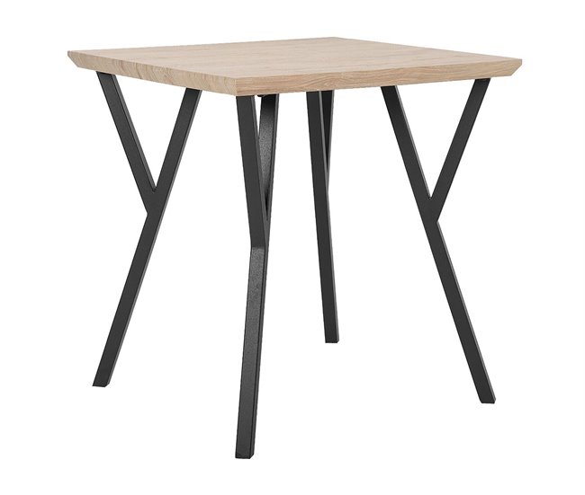 Beliani Mesa de jantar BRAVO 70x70 Castanho