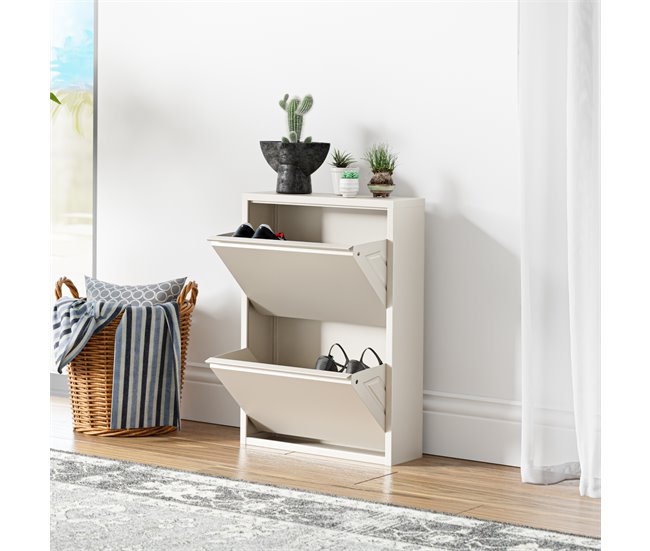 apateira Sokndal com 2 portas Branco/ Bege