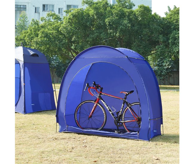 Tenda Bergendal portátil para 2 bicicletas 84x198 Azul