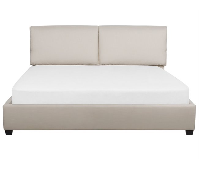 Beliani Cama com estrado Poliéster BELFORT 191x212 Bege