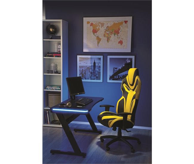 Mesa de gaming WARFARE cor preta Preto